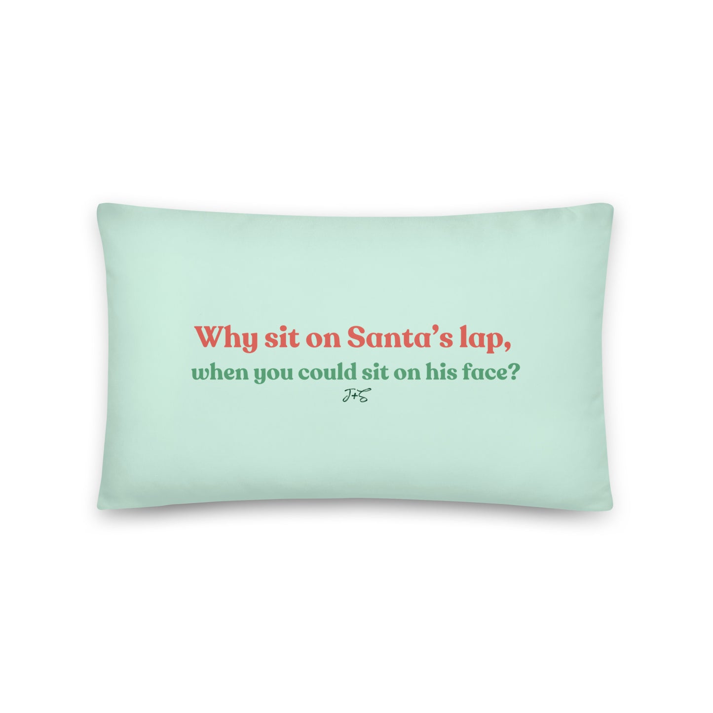 Santa's Lap Mint Basic Pillow