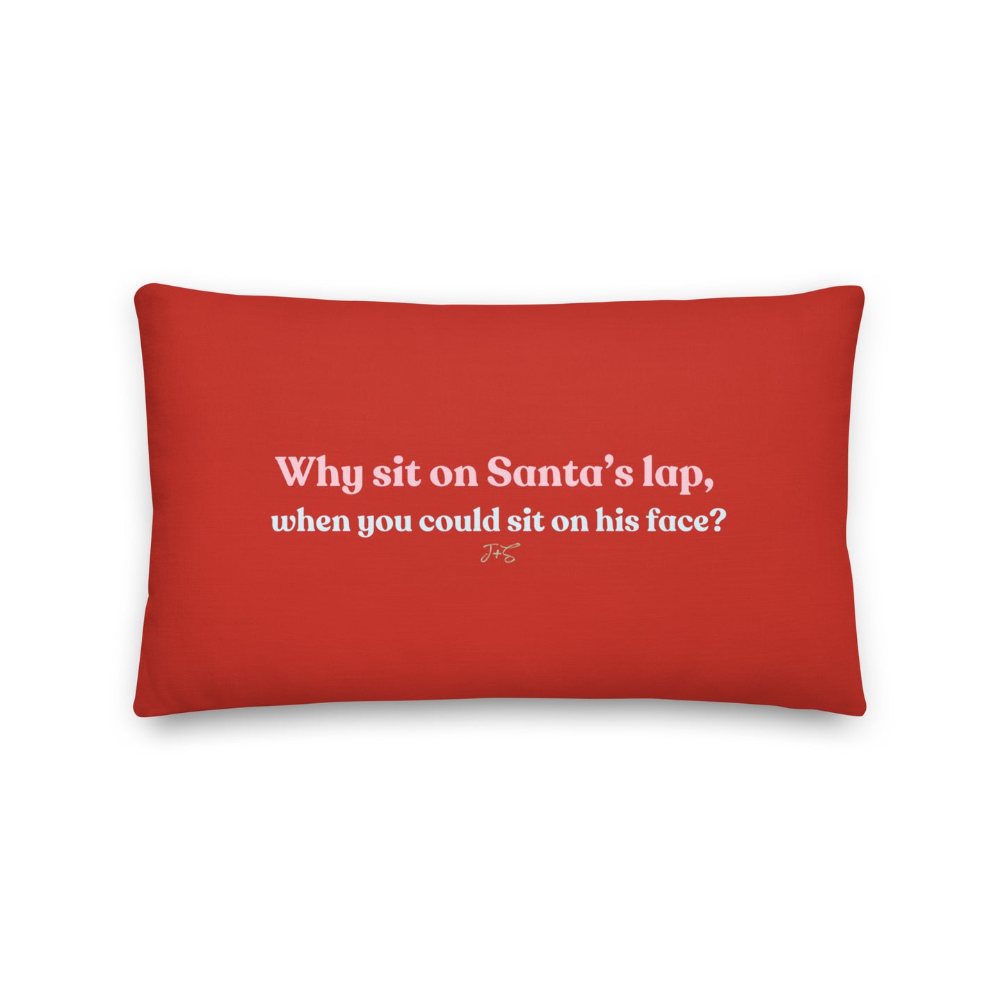 Santa's Lap Pillow Red