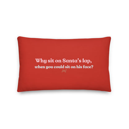 Santa's Lap Pillow Red