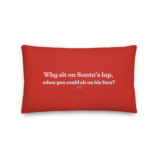 Santa's Lap Pillow Red